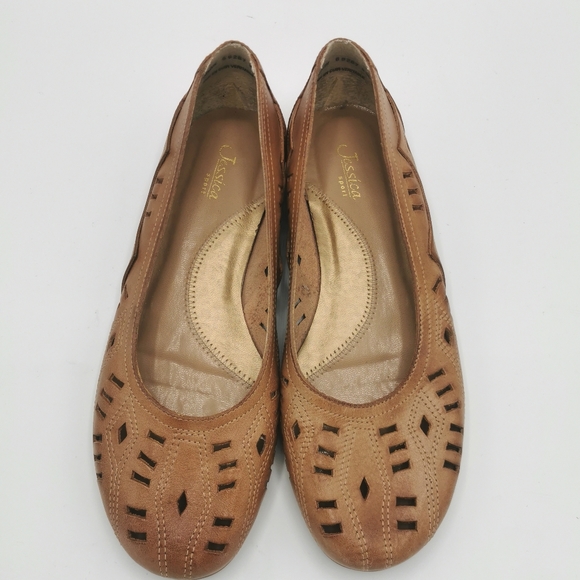 SIZE 8 M - JESSICA Sport, Leather Bohemian Flats 'Katelyn' NWB B60 - Picture 5 of 10